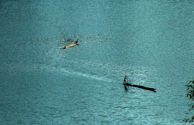 Boating on the Ba Be Lake